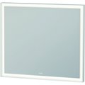 Duravit L-Cube Mirror, 31 1/2 X2 5/8 X27 1/2  White Aluminum Matt, Light Field, Square, Lc738100000 LC7381000006000